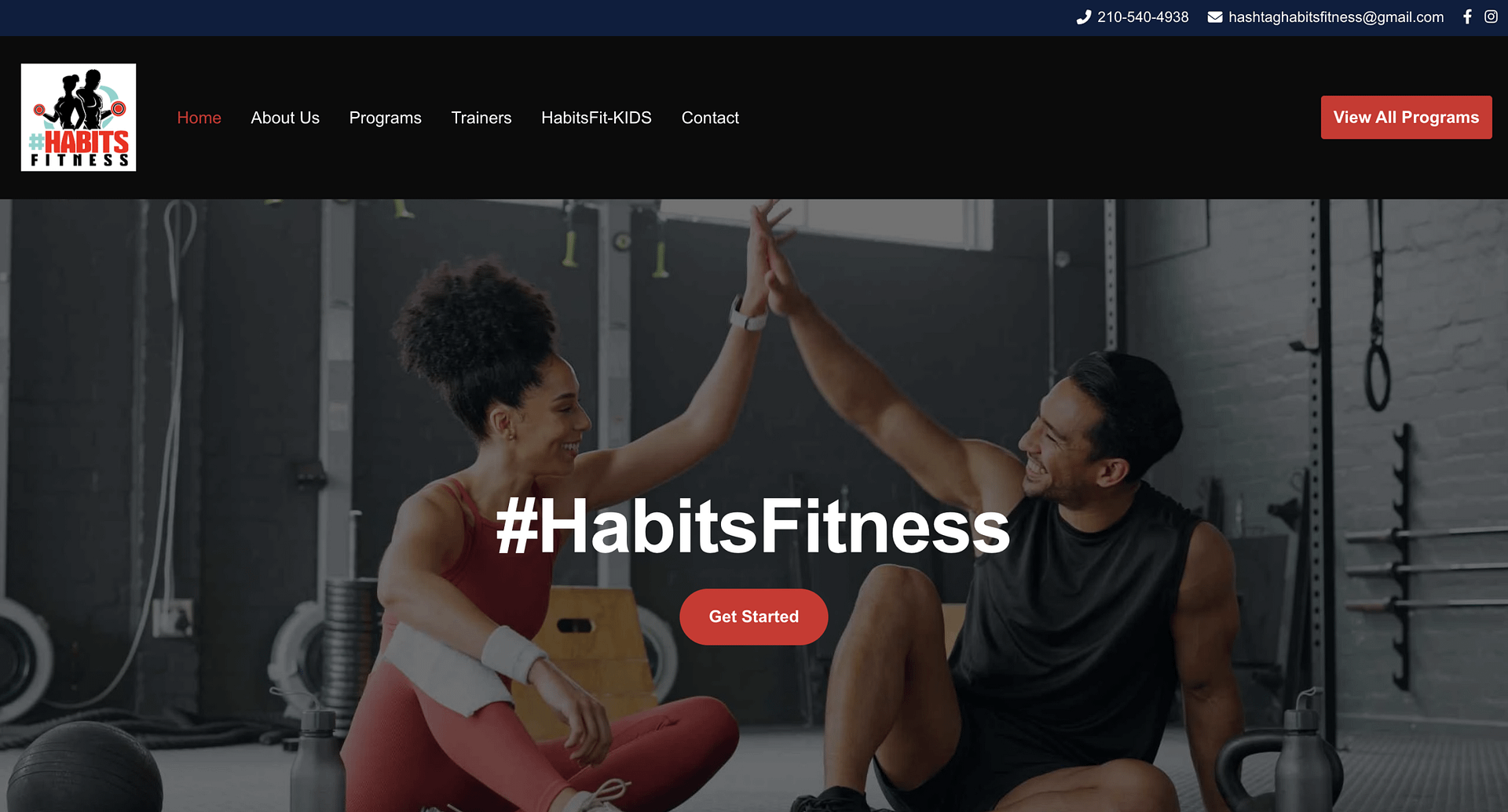Habits Fitness Website